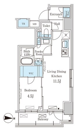 パークアクシス錦糸町ウエストの物件間取画像